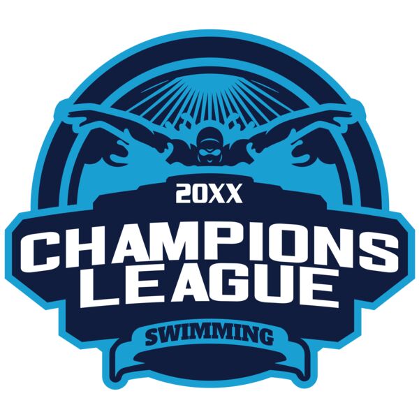 Champions League Swimming logo template Thumbnail