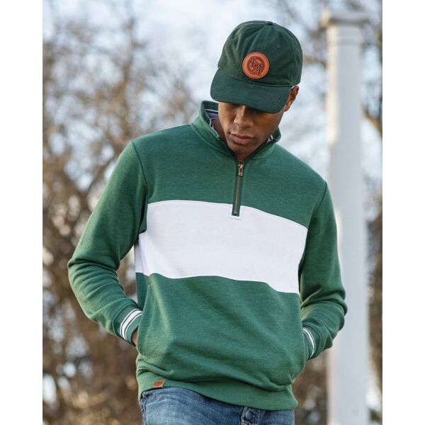 Ivy League Fleece Colorblocked Quarter-Zip Sweatshirt Thumbnail