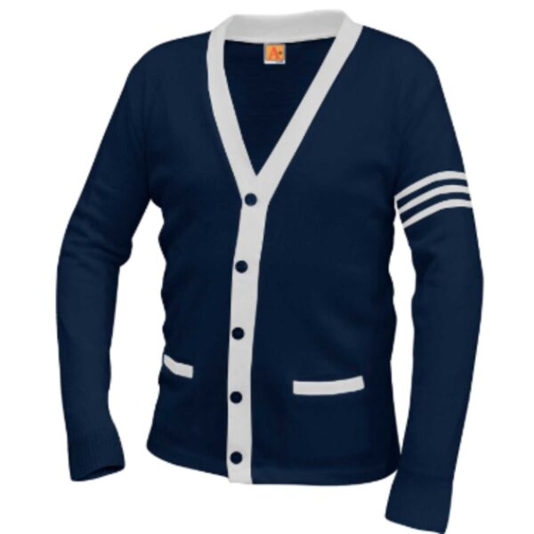 Varsity 5-Button Contrast Cardigan Thumbnail