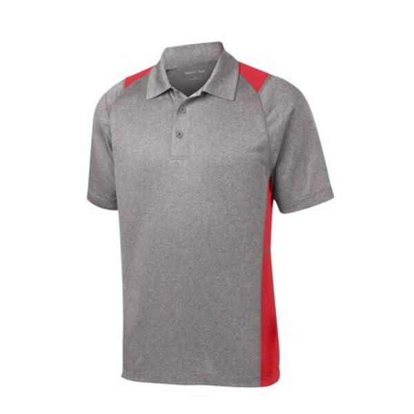 Mens Heather Colorblock Contender Polo Thumbnail