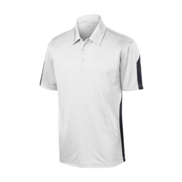Mens PosiCharge Active Textured Colorblock Polo Thumbnail