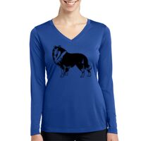 Ladies Long Sleeve PosiCharge ® Competitor™ V Neck Tee Thumbnail