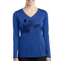 Ladies Long Sleeve PosiCharge ® Competitor™ V Neck Tee Thumbnail