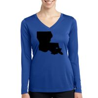 Ladies Long Sleeve PosiCharge ® Competitor™ V Neck Tee Thumbnail