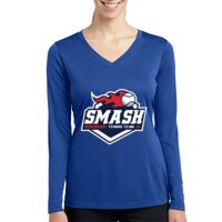 Ladies Long Sleeve PosiCharge ® Competitor™ V Neck Tee Thumbnail