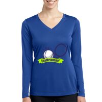 Ladies Long Sleeve PosiCharge ® Competitor™ V Neck Tee Thumbnail