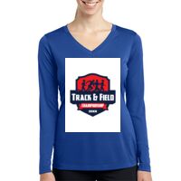 Ladies Long Sleeve PosiCharge ® Competitor™ V Neck Tee Thumbnail