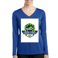 Ladies Long Sleeve PosiCharge ® Competitor™ V Neck Tee Thumbnail