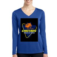 Ladies Long Sleeve PosiCharge ® Competitor™ V Neck Tee Thumbnail