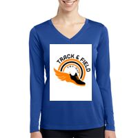 Ladies Long Sleeve PosiCharge ® Competitor™ V Neck Tee Thumbnail