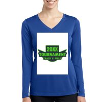 Ladies Long Sleeve PosiCharge ® Competitor™ V Neck Tee Thumbnail