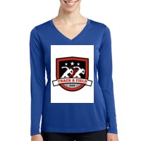 Ladies Long Sleeve PosiCharge ® Competitor™ V Neck Tee Thumbnail