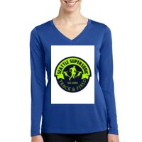 Ladies Long Sleeve PosiCharge ® Competitor™ V Neck Tee Thumbnail