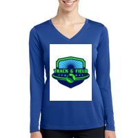 Ladies Long Sleeve PosiCharge ® Competitor™ V Neck Tee Thumbnail