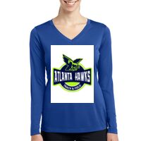 Ladies Long Sleeve PosiCharge ® Competitor™ V Neck Tee Thumbnail