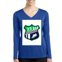 Ladies Long Sleeve PosiCharge ® Competitor™ V Neck Tee Thumbnail