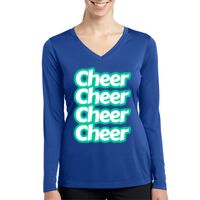 Ladies Long Sleeve PosiCharge ® Competitor™ V Neck Tee Thumbnail