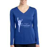 Ladies Long Sleeve PosiCharge ® Competitor™ V Neck Tee Thumbnail