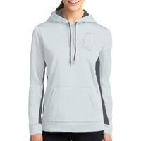 Ladies Sport Wick ® Fleece Colorblock Hooded Pullover Thumbnail