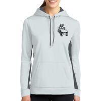 Ladies Sport Wick ® Fleece Colorblock Hooded Pullover Thumbnail